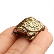 1pc Handmade Longevity Turtle Sculpture Decor - Symbol Of Longevity - Unique Decorative Details - Cultural Charm And Lasting Indoor Style - Tea Pet Ornament - Multicolor - View 7