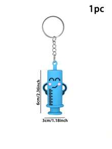 3pcs Syringe Shaped Bottle Opener Keychain, Bottle Cap Opener, Rubber Cutter, Pill Bottle Opener, Suitable For Home, Nurses And Doctors, Nurse's Day Gift, Nurse's Essential, Syringe Shaped Doctor's Pill Bottle Opening Tool, Suitable For Clinical And Emergency Personnel Graduation Gift - Multicolor - View 10