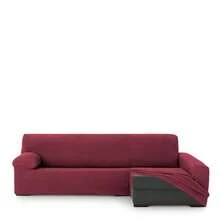Kiva Housse universelle et polyvalente pour canapé méridienne à accoudoirs longs droit – Housse de canapé méridienne bordeaux, protection facile à installer pour le dossier, l'assise et les accoudoirs - Bordeaux, Norvège - Voir 9