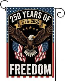 250 Years America Garden Flag 250th Anniversary USA Patriotic Banner Burlap 12x18 Inch Singel-Sided/Double-Sided With Eagle 4th Of July Yard Outdoor Decorations - Kiểu 1 - Xem 2