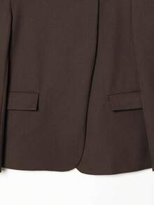 TF.MLN Áo blazer công sở dài tay cổ đứng dành cho nữ, kiểu dáng thời trang thường ngày, thích hợp cho mùa xuân/thu. - Cà phê nâu - Xem 8