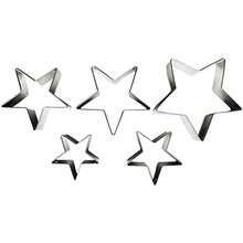 5 PCS Set Stainless Steel Fondant Cake Mold Cookie Cutters (Star) - / - View 1