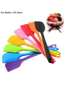 5pcs Silicone Spatula Set, Rubber Scraper, 8.3 Inch Cream Butter Spreader, Butter Knife, Small Rubber Spatula, Suitable For Kitchen, Baking, Cooking, Mixing Tools, Durable Kitchen Utensils, 1/3/5pcs - View 3