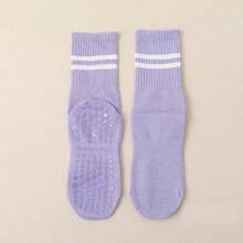 4 đôi tất yoga nữ chống trượt có chấm bám, thích hợp cho Pilates - Nhiều màu - Xem 8