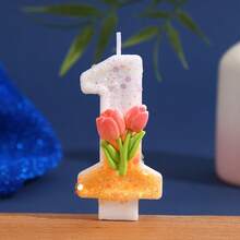 Bánh Tulip - Món tráng miệng - Nến số sinh nhật tự làm thủ công bằng sáp, sáng tạo, dành cho bé từ 0-9 tuổi. - nhiều màu - Xem 20