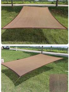 1 pieza Red de sombra reforzada con borde antidesgarro, tela de aislamiento térmico y sombreado denso, adecuada para balcón, patio, campamento de autocaravana, valla decorativa de privacidad, protección contra el sol y la nieve - Multicolor - Ver 7