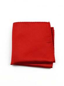ZLQ&GOU Bộ 5 món màu đỏ lễ hội bằng polyester, bao gồm cà vạt, nơ, khăn cài túi áo, khuy măng sét và ghim cài ve áo, thích hợp cho đám cưới, tiệc tùng và làm quà tặng. - Đỏ - Xem 5
