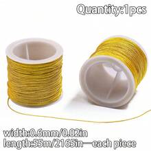 1 cuộn dây vàng và bạc, chỉ xâu hạt thủ công tự làm vòng tay, vật liệu phụ kiện thủ công. - Tổng hợp dòng sản phẩm - Xem 14