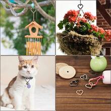 1Pc/3Pcs Heart-Shaped Spring Buckle Metal Open Ring DIY Jewelry Accessories Keychain Hook Bag Hanging Ring Connector - Multicolor - View 4
