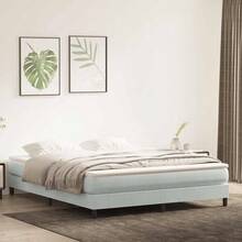 vidaXL Struttura letto a molle, letto imbottito per camera da letto, struttura letto con rete a doghe e gambe di supporto, letto singolo per camera da letto, velluto grigio chiaro 80x200cm - Grigio Chiaro - Visualizzare 11