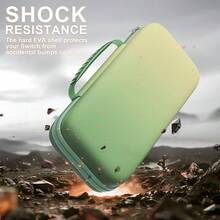 Estuche rígido compatible con Switch 2 2025, bolsa protectora de viaje para consola portátil de 7.9 pulgadas, estuche de almacenamiento con carcasa de nailon duradera y bolsillo para accesorios, estuche organizador de juegos portátil, verde - Ver 6
