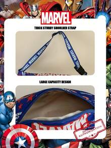 Marvel 1个漫威官方授权图案腰包，多功能斜挎包，男童休闲单肩包，轻便可调节肩带胸包，卡通零钱包，臀包，适合男孩、年轻粉丝、学生，完美适用于日常上学、户外玩耍、主题公园游玩、假日旅行、运动。 - 彩色 - 查看 11