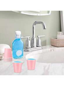 Conjunto de 10/30/50/100 copos de papel descartáveis rosa, ideais para bebidas quentes e frias, perfeitos para casamentos, festas, piqueniques, churrascos, viagens e eventos. Copos coloridos para água, ideais para piqueniques e festas de fim de ano, aniversários, reuniões familiares, encontros de turma e piqueniques ao ar livre. - Rosa - Ver 8