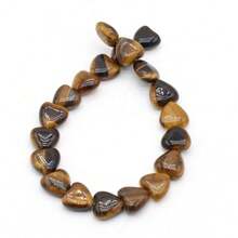1pc Natural Stone Heart-Shaped Semi-Precious Beads For Jewelry Making - Heart-shaped Beads - View 5