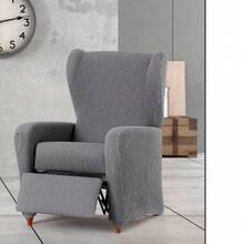 Kiva Universal And Versatile Recliner Chair Cover, Various Colors Available – Easy-To-Fit Protective Chair Cover For Backrest, Seat And Arms - Troy Abu-abu - View 5