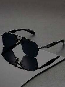 1 Pair Men's Glasses - Square Frame, Lightweight Decorative Glasses Suitable For Casual And Formal Attire, Design, Unique Item, Must-Have For Accessory Collectors, High-Quality Lenses, Designer Model - Multicolor - View 6