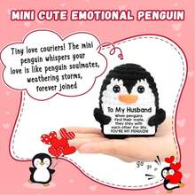 1 Stück handgefertigte gehäkelte Pinguin, Geburtstagsgeschenk für Ehefrau, handgemachtes Pinguin-Jahrestags-Geburtstagsgeschenk für Ehemann, Ich liebe dich, süße sentimentale Dekoration - Verschiedenfarbig - Übersicht 4