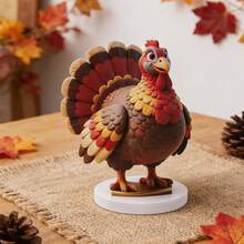 2D Flat Thanksgiving Turkey Decor Creative Tabletop Decorations For Home Farmhouse Holiday Party - Multi-color 2 - View 4