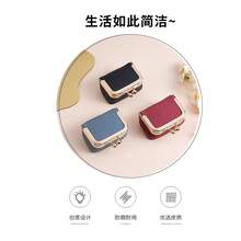 New Genuine Leather Mini Wallet, Ring, Earring, Jewelry Organizer, Earphones, Coin Holder, Hardcase, Zero Wallet - Multicolor - View 5