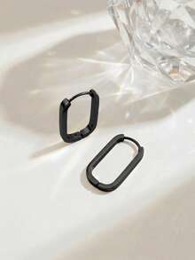 Khuyên tai unisex phổ biến, chất lượng cao, chống nước, làm bằng thép không gỉ, kiểu dáng hình học đơn giản, quà tặng cho nam nữ. Có các kiểu dáng: hình bầu dục, hình ngôi sao, hình vuông, màu đen, vàng, thép. - Nhiều màu - Xem 6