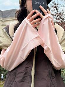 纯色宽松加大码男女通用冰袖，休闲防晒袖套，适合学生、户外运动、骑行、驾驶、夏季防紫外线，透气弹力袖套，适用于节日、露营等场合。 - Doria Dore喇叭袖 - 查看 12