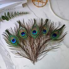 12pc Peacock Feather  In Bulk 10-12 Inch 2-30cm For  Vae  He Party Chritma Day Decoran Peacock Feather - Green - View 3