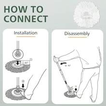 4 Pack Spin Mop Refill Replacement Head Compatible With EasyWring Spinning Mop With 1 Swivel Mop Base 100% Microfiber Deep Cleaning Machine Washable - White 1-Tank System - 拖把 4 件組底座 1 件 - 查看 5