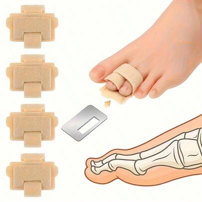 Toe Corrector Strap-A Reusable Nylon Splint Designed For Hammer Toes, Bent Toes, And Overlapping Toes. The Double-Loop Closure Ensures A Secure Fit And Makes It Easy To Carry.