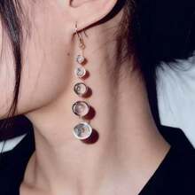 1 Pair Elegant Teardrop Transparent Dew Drop Earrings For Women - Transparent White - View 16