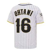 16# White Baseball Jersey With Stripes, Embroidered Letter, Samurai Team, Game Training Uniform, Fan Gift - White - View 3