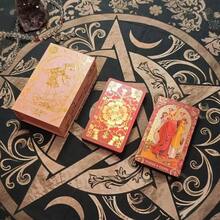 Bộ bài Tarot PET chương Hoa Đỏ Cổ Điển - Trọn bộ 78 lá bài Tarot đen vàng dành cho người mới bắt đầu - Bài Tarot đa chế độ, bài Tarot cơ bản và ý nghĩa của chúng - Bài Tarot chuyên nghiệp, 4.7in*2.8in (12cm*7cm), Vận mệnh, Bói toán, Bài tiên tri, Giáng sinh, Halloween, Lễ Tạ ơn, Quà tặng, Xem bói, Vận mệnh tương lai, Lời tiên tri, Bài Tarot quà tặng (Kèm hướng dẫn sử dụng bài Tarot bằng tiếng Anh) - Nhiều màu - Xem 4