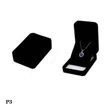 1 pieza Caja de collar de terciopelo, Caja de colgante, Caja de anillo de terciopelo, Caja de aretes, Caja de pulsera, Adecuado para el empaquetado de joyas - Multicolor - Ver 6