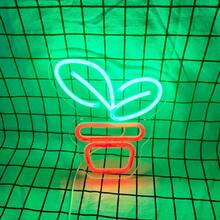 1 đèn LED neon gắn tường, đèn trồng cây dùng nguồn USB 5V, có công tắc điều khiển trực tuyến, cung cấp trực tiếp từ nhà máy, có thể tùy chỉnh. - Xanh lá, đỏ - Xem 3