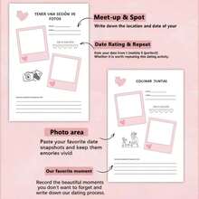1pc Mother's Day Gift, 100 CITAS Con Mi Hija, Mother Daughter Memory Journal - A - View 2