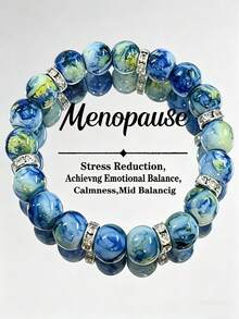 1条波西米亚风梵高风格减压手链，女士日常及派对配饰，生日礼物送给朋友 - 彩色 - 查看 1