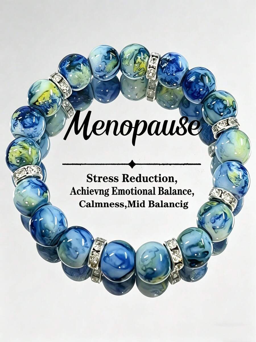 1条波西米亚风梵高风格减压手链，女士日常及派对配饰，生日礼物送给朋友 - 彩色 - 查看 1