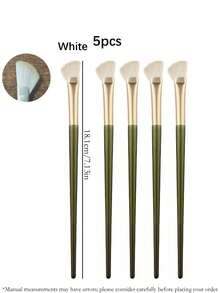 10 Stücke/5 Stücke/2 Stücke grüne sichelförmige Konturpinsel zum Highlighten, Blenden und Konturieren von Nase und Wangen. Makeup Pinsel mit weichen Borsten, kompakt und tragbar. Multifunktionaler Foundation Pinsel, Concealer Pinsel, Rouge Pinsel, Konturpinsel. - Verschiedenfarbig - Übersicht 12