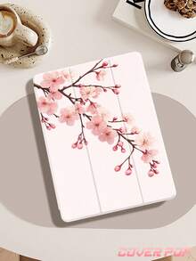 桃花樱花图案平板电脑保护套，适用于 iPad Air 8 2026（11/13 英寸）、iPad Pro 9.7/10.2/10.5/10.9/12.9 英寸、Galaxy Tab S6 Lite 10.4 英寸、Kindle Paperwhite 第 12 代 2024、Kindle（第 11 代）2022，柔软防震，智能支架/自动唤醒/睡眠功能，绝佳节日礼物 - 彩色 - 查看 2