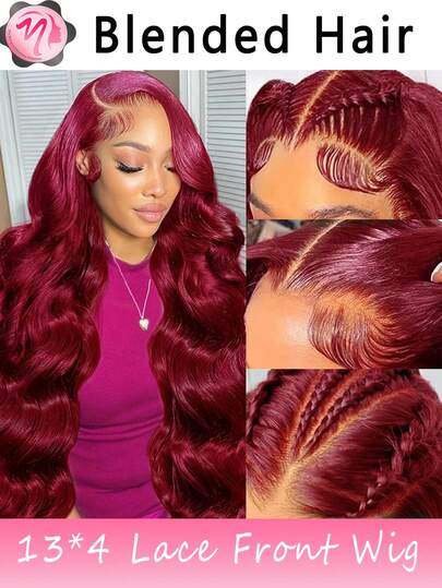 优雅女士假发，8-36英寸，180%密度，13*4蕾丝前假发，透明蕾丝，百搭款式，适合所有人佩戴 - 耐用时尚，适合日常佩戴，黑色/棕色/酒红色/橙色可选，预先拔毛，自然发质