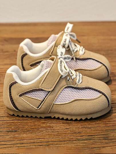 1 Pair Kids' Breathable Mesh Sports Shoes, Spring/Autumn New Soft Bottom Non-Slip Sneakers For Boys & Girls