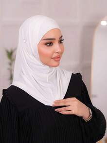 1 chiếc khăn trùm đầu Hijab, kiểu dáng Trung Đông Ả Rập Dubai Thổ Nhĩ Kỳ Hồi giáo, màu trơn, cổ điển, tối giản, thanh lịch, kín đáo, chất liệu pha lụa modal mềm mại, thoáng khí, thoải mái, vành dài, 2 trong 1, thích hợp cho sinh hoạt hàng ngày, lễ hội, tụ họp, thờ cúng, du lịch, khăn tắm biển. - Nhiều màu - Xem 9