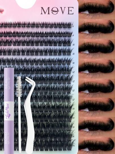 560/280PCS Fluffy Eyelash Clusters, 50D/60D/80D Individual Lashes, Thick Cluster Eyelash Extensions, D Curl 8-16mm (0.31-0.63inch) Fine Cluster Lashes, Faux Mink Individual Lashes, Includes Lash Glue, Tweezers & Lash Brush, Soft Lightweight Reusable False Eyelashes, Lash Clusters, Individual Eyelashes, Wispy Lashes, Fluffy Lashes, Fake Lashes, Beginner-Friendly, Perfect For Daily Wear, Weddings, Dates, Parties, Travel, Christmas, Halloween, Valentine's Day, Holiday Gift Set, Beauty & Health, Festive Glam Beauty