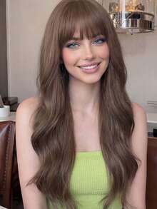 32-Inch Heat-Resistant Synthetic Wavy Wig - Long Thigh-Length Curly Hair Style, Rare Warm Tone Full Wig - Multicolor - View 11