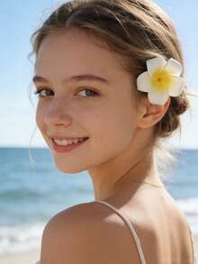 3pcs/Set - Beach Daisy Hair Clips - Suitable For Travel Photo Accessories - 3 Sizes Floral Hair Clips - Bohemian Style - Multicolor - View 3