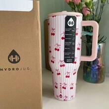 40 Oz Tumbler Stainless Steel Coffee Mug Cup Insulated Portable Vacuumhydrojug Travel Tumbler With Handle Lid Straw Water Bottle - Nhiều màu - Xem 23