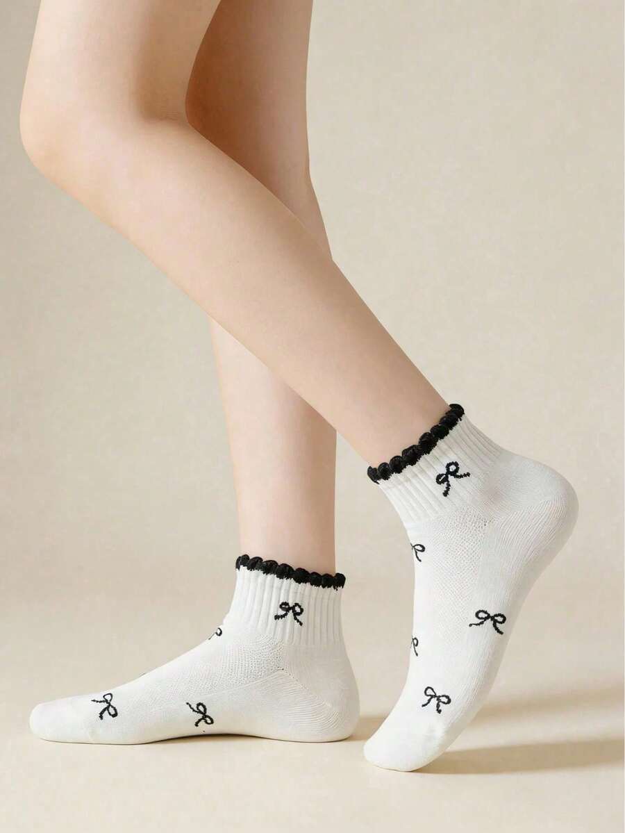 5 pares de calcetines cortos blancos para niños con ventilación de malla, transpirables para el verano, ligeros, perforados, de corta altura, versátiles y de moda, los mejores calcetines transpirables - Multicolor - Ver 1