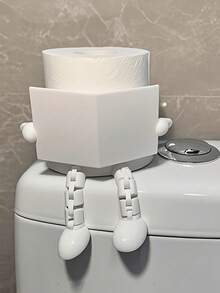 1pc Funny Toilet Paper Holder - Stylish & Cute Design - Practical & Artistic, Movable Joints, Suitable For Office, Home Bathroom Or Any Toilet - View 3