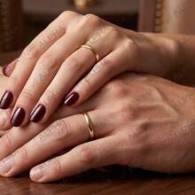 Pair Of Wedding Rings 18k Gold Plated 2mm Engagement Couple Bride And Groom Luxury Traditional - Gold - View 3