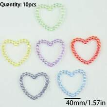 10-20pcs Onion Rings, Heart Shaped Rings, Acrylic Beads, DIY Jewelry Making Materials For Necklaces, Earrings, Bracelets - DIY Heart-shaped Onion Rings - View 10
