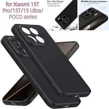 Ốp lưng điện thoại màu đen mờ tương thích với 15T PRO 5G /15T 5G/15 Ultra/Note 15 Pro/15 Pro/15/14T Pro/14T/14 Ultra/ 14 Pro/Poco M7 Pro 5G/Poco F7 Ultra/ Poco F7 Pro/Poco F3/Poco F4/Poco F5/Poco F6/Dành cho người dùng hàng ngày. Chống rơi vỡ, nhẹ, đơn giản, thời trang, bảo vệ điện thoại. - màu đen - Xem 1